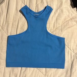 Blue crop top